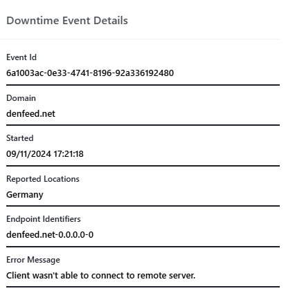 Denev Cloud ARC2 Proxy Dowtime Event