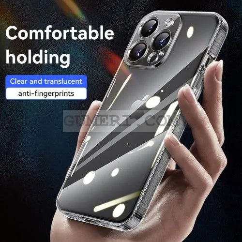 Apple iPhone 13 Pro Max - Силиконов Гръб със Защита за Камерата - Прозрачен