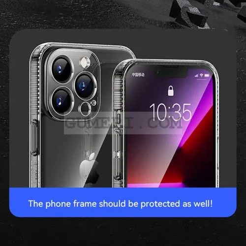 Apple iPhone 13 Pro Max - Силиконов Гръб със Защита за Камерата - Прозрачен
