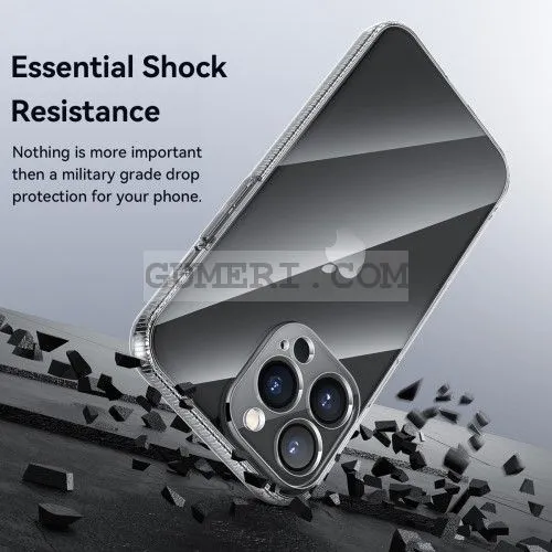 Apple iPhone 13 Pro Max - Силиконов Гръб със Защита за Камерата - Прозрачен