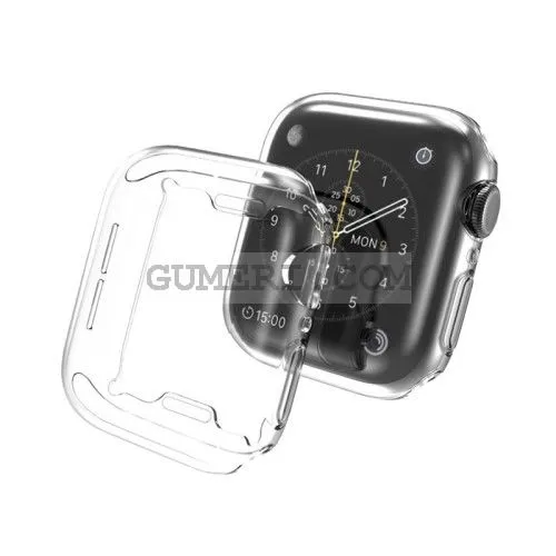Apple Watch Series 7 45mm - Силиконов калъф  - Прозрачен