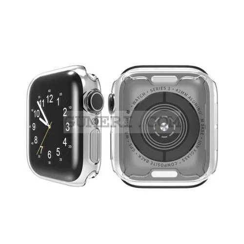 Apple Watch Series 7 45mm - Силиконов калъф  - Прозрачен