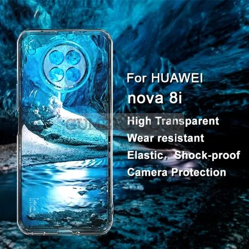 Huawei Nova 8i - Силиконов Гръб със Защита за Камерата - Прозрачен