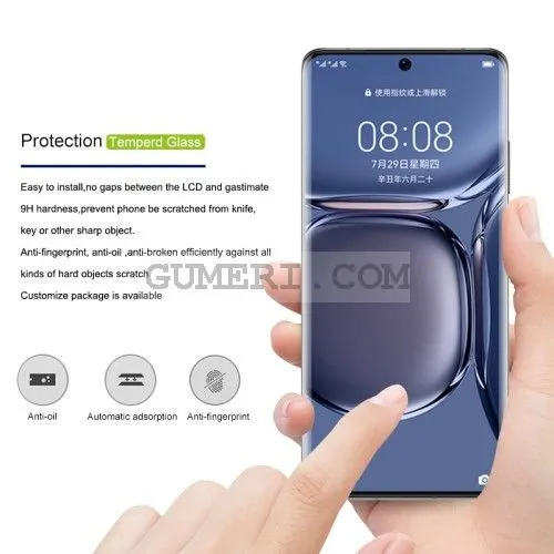 Huawei P50 Pro - Стъклен Протектор за Целия Екран - Full Glue