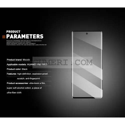 Huawei P50 Pro - Стъклен Протектор за Целия Екран - Full Glue