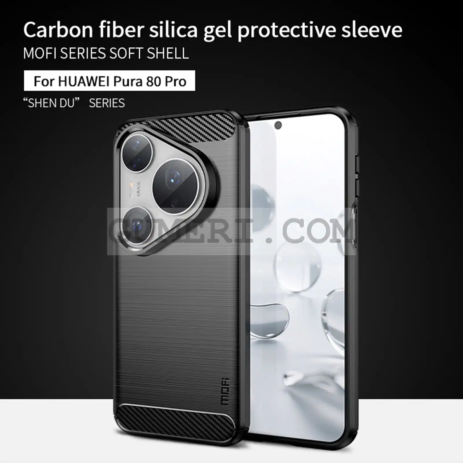 Гръб "Карбон Шарк" за Huawei Pura 80 Pro