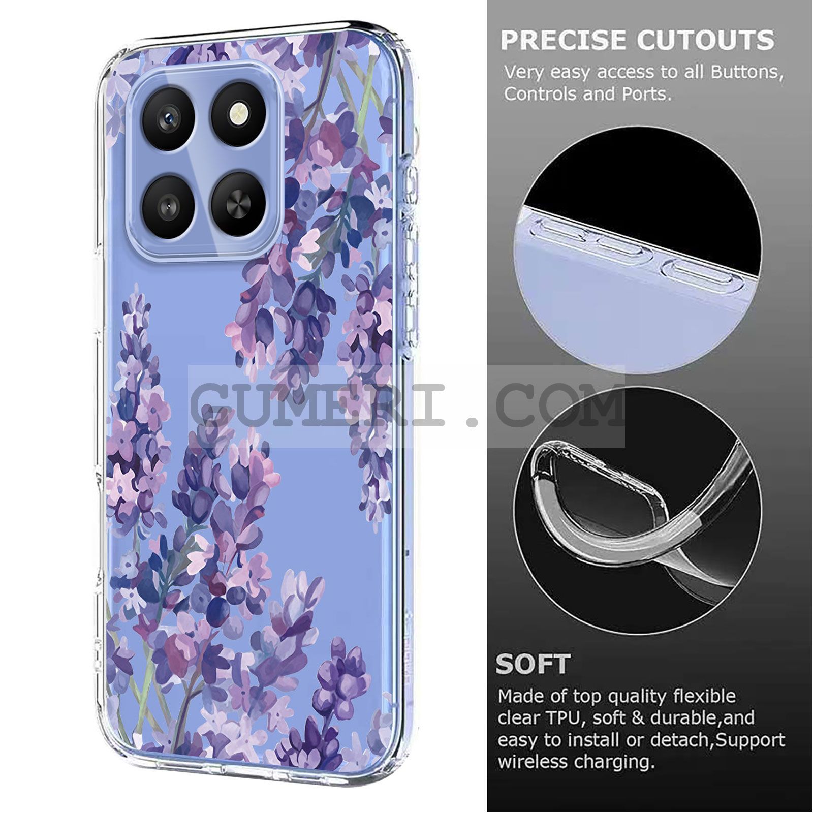 Прозрачен Гръб с Картинки за Huawei Honor X7d