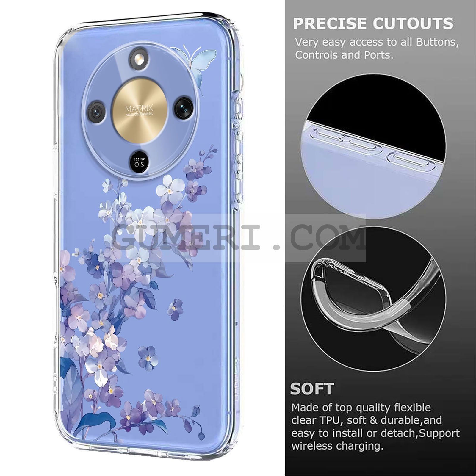 Прозрачен Гръб с Картинки за Huawei Honor Magic8 Lite