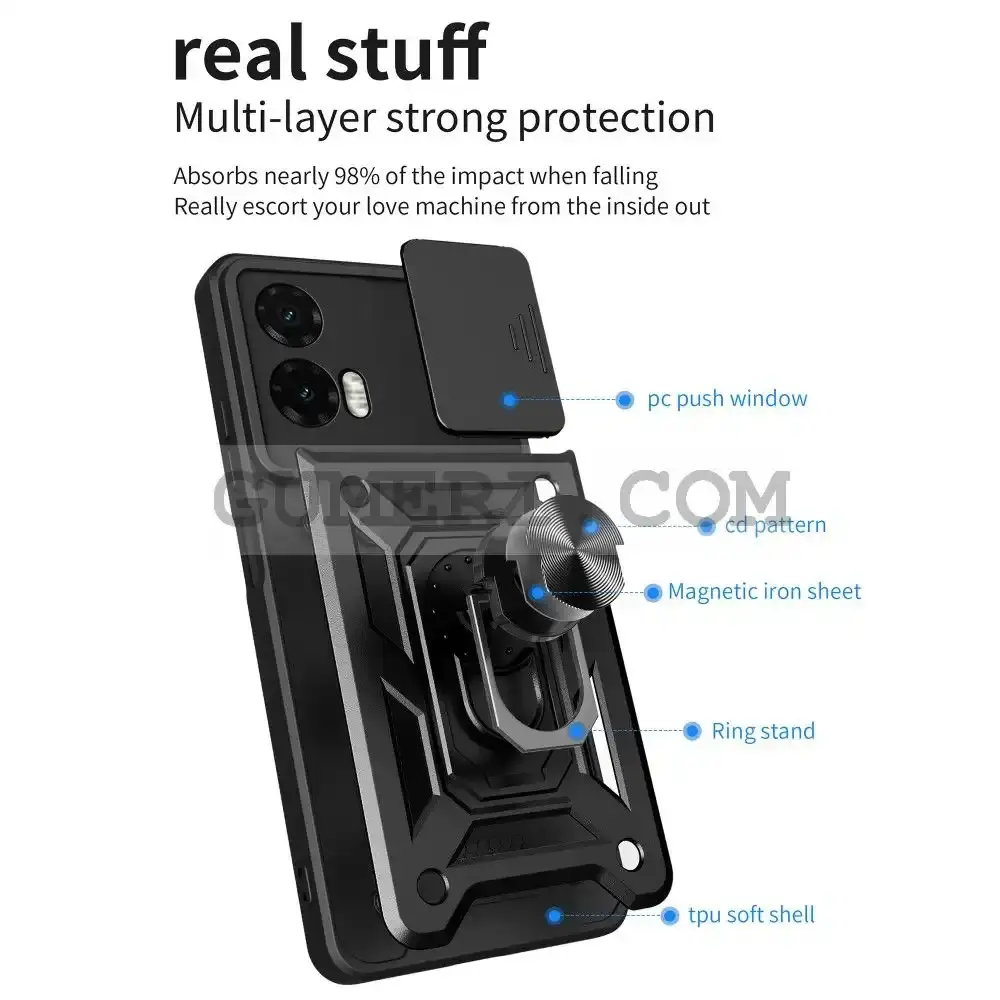 Хибриден Кейс с Капак и Ринг за Motorola Moto G35