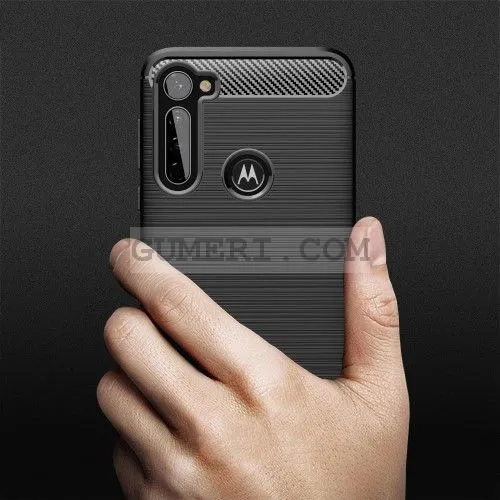 Motorola Moto G Pro - Противоударен Силиконов Гръб - Карбон Шарк