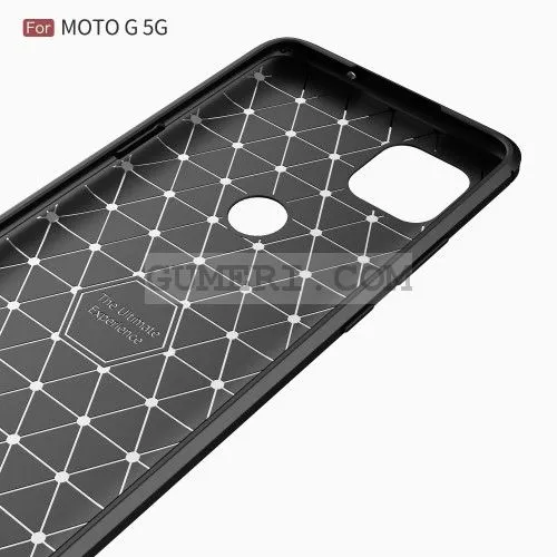 Motorola Moto G 5G  - Противоударен Силиконов Гръб - Карбон Шарк