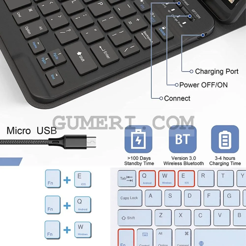 Калъф с Клавиатура за Samsung Galaxy Tab A9+