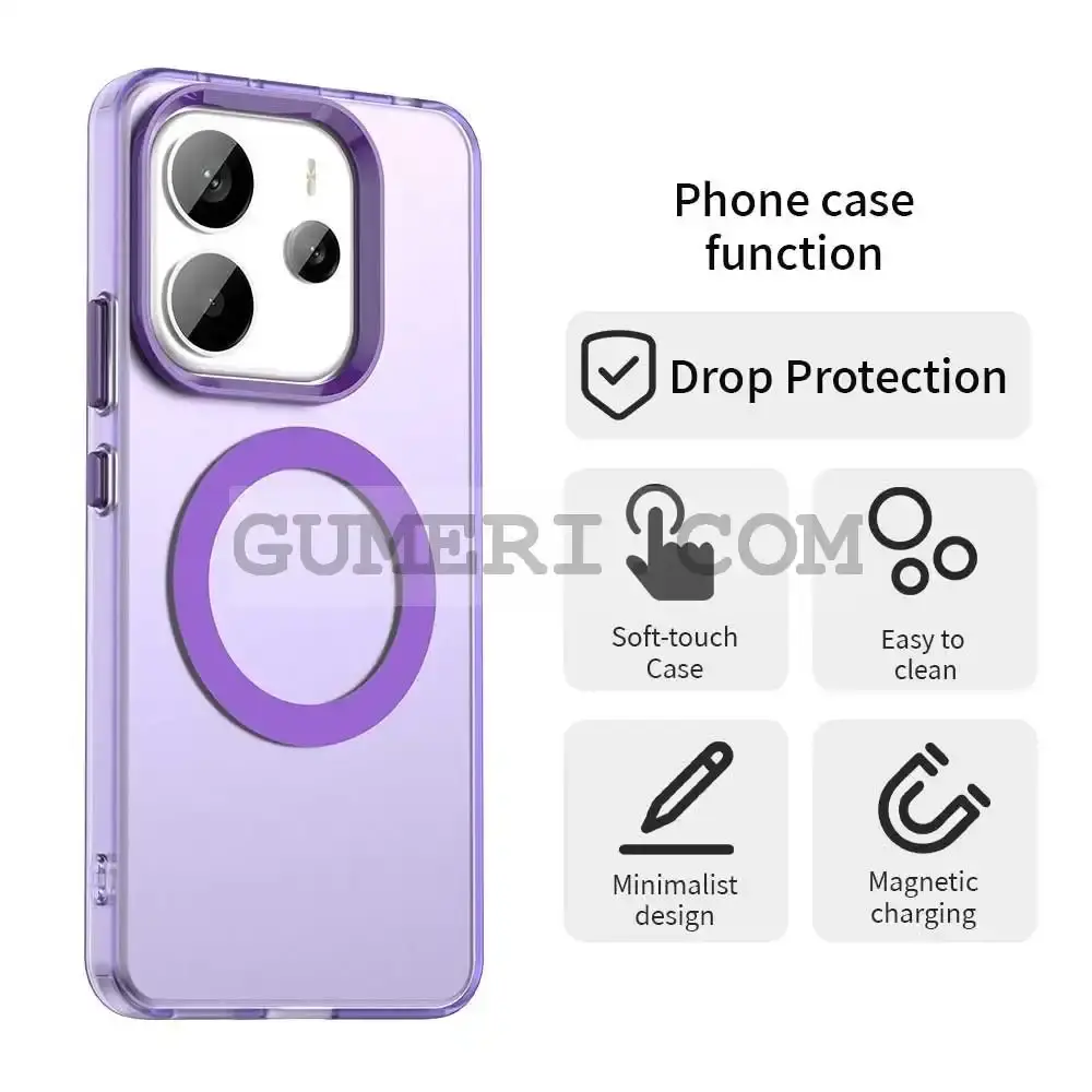 Хибриден Magsafe Мат Кейс за Xiaomi Redmi Note 14 4G