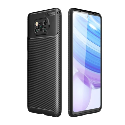 Xiaomi Poco X3 (NFC) - Силиконов Гръб - Карбон Ауто