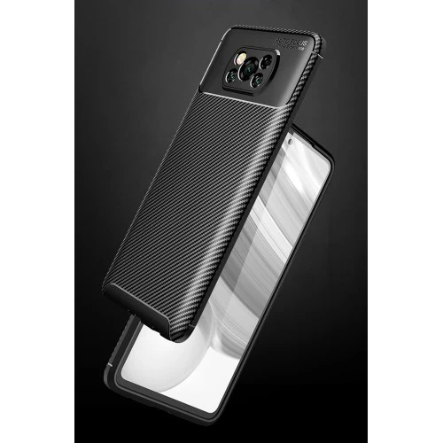 Xiaomi Poco X3 (NFC) - Силиконов Гръб - Карбон Ауто