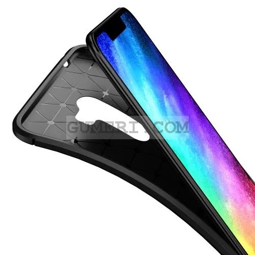 Xiaomi Pocophone F1 - Противоударен Силиконов Гръб - Карбон Ауто - Черен