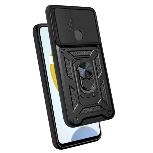 Realme C25Y - Противоударен Хибриден Кейс със Защита за Камерата - Черен