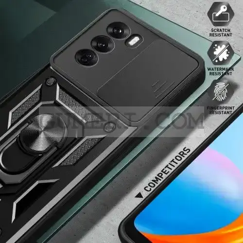 Хибриден Кейс с Капак и Ринг за Oppo Reno12 Pro