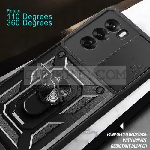 Хибриден Кейс с Капак и Ринг за Oppo Reno12 Pro