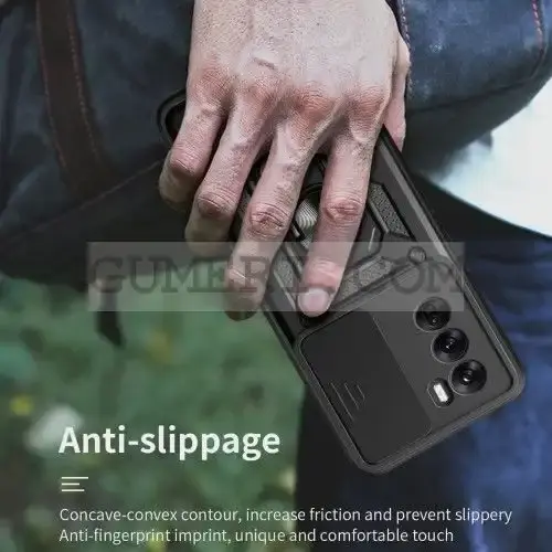 Хибриден Кейс с Капак и Ринг за Oppo Reno12 Pro