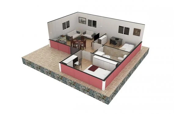 3d graph of house by Kosedom