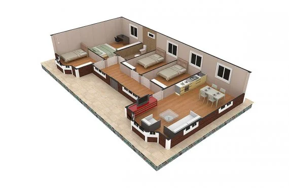 3d graph of house by Kosedom