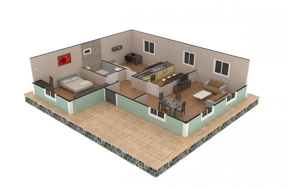 3d graph of house by Kosedom