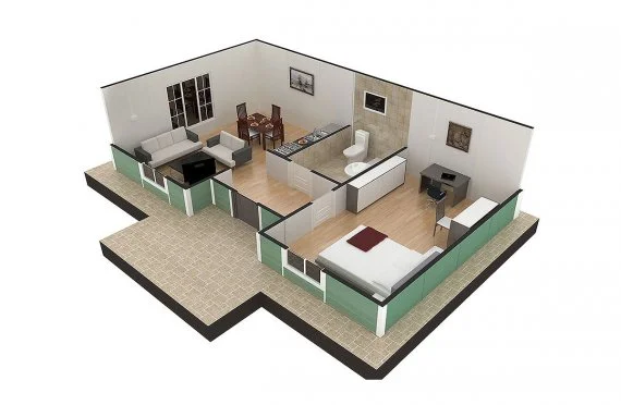 3d graph of house by Kosedom